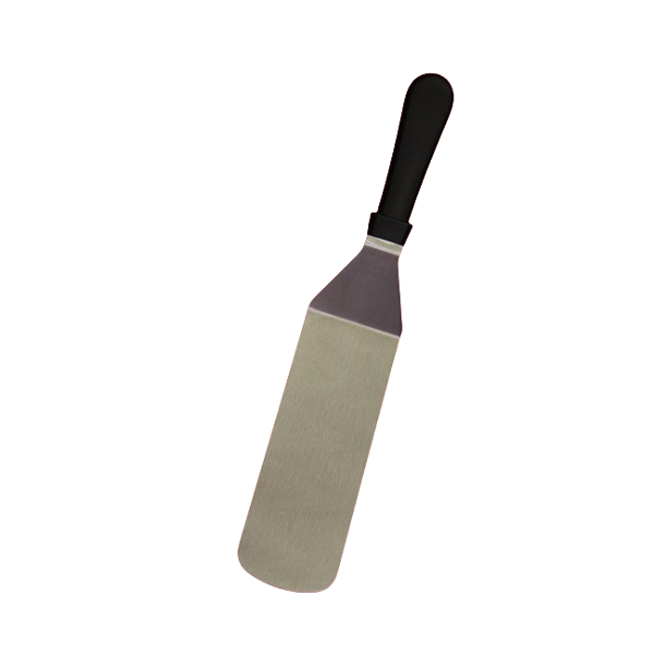 کاردک استیل خم دسته پلاستیکی بلند (اسپاچولا)